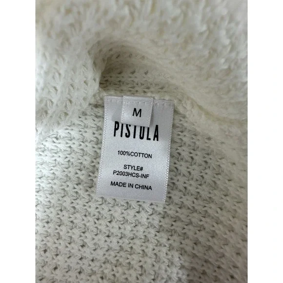 Pistola Olga waffle stitch sweater in Ivory size M New - Picture 6 of 7